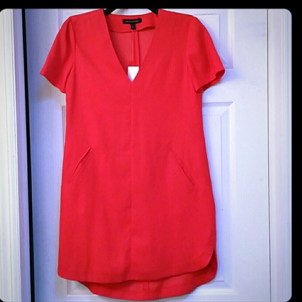 Banana Republic v-neck red dress